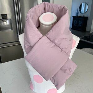 Indigo Love & Lore Recycled Poly Fill 100% Nylon Puffer Scarf Light Pink Sz OS
